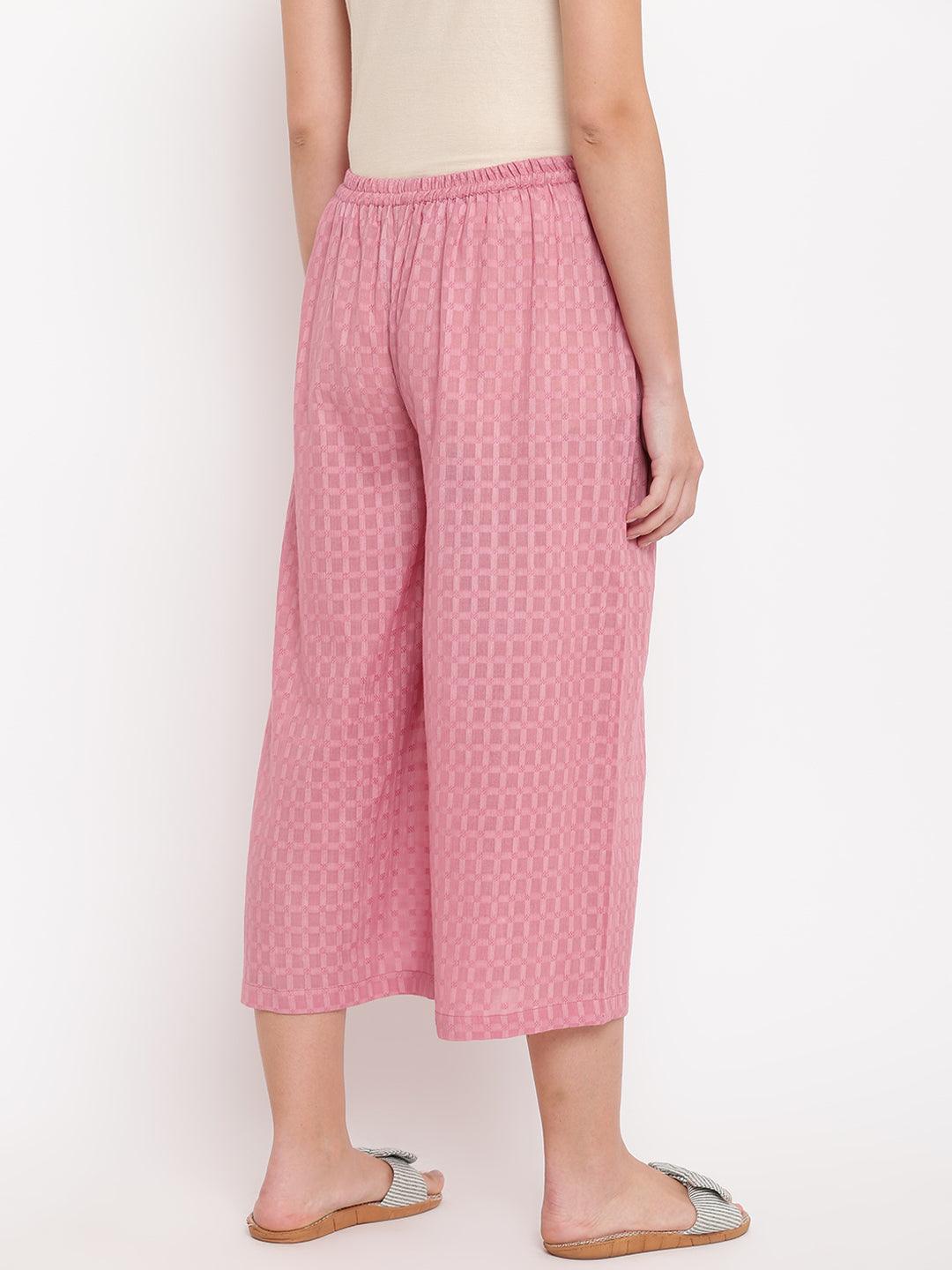 Pink Dobby Palazzo - trueBrowns
