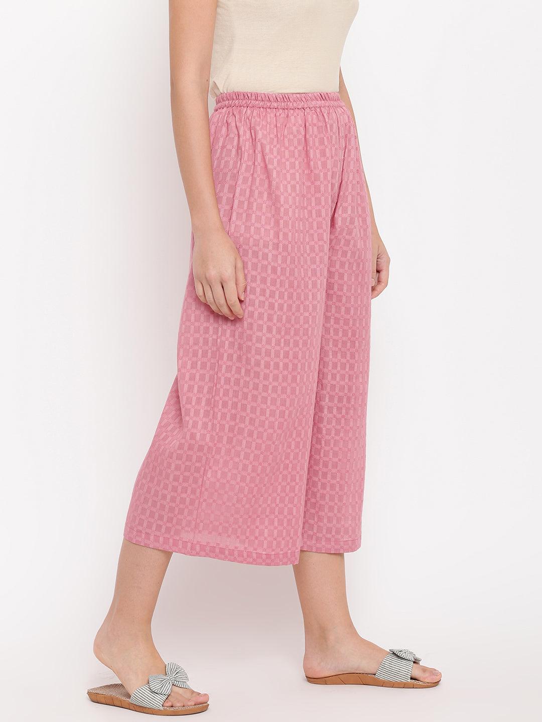 Pink Dobby Palazzo - trueBrowns