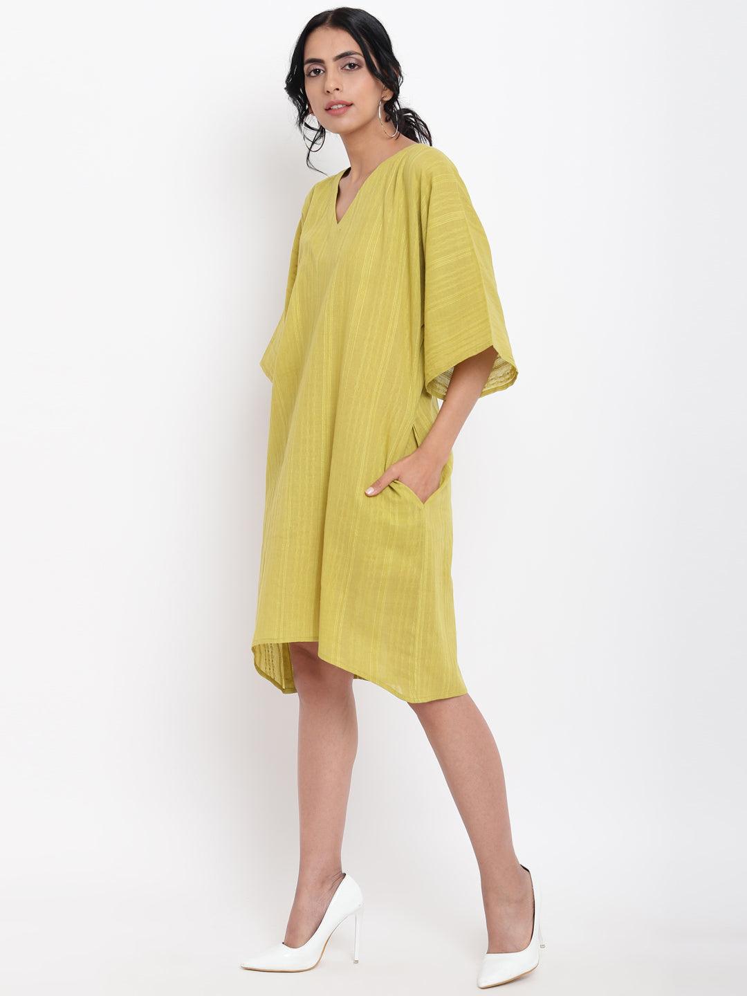 Green Cotton Kaftan - trueBrowns