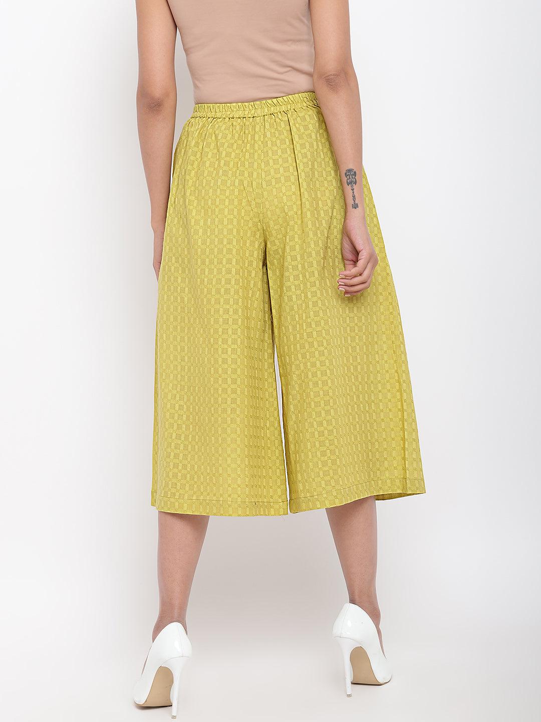 Green Cotton Pant - trueBrowns