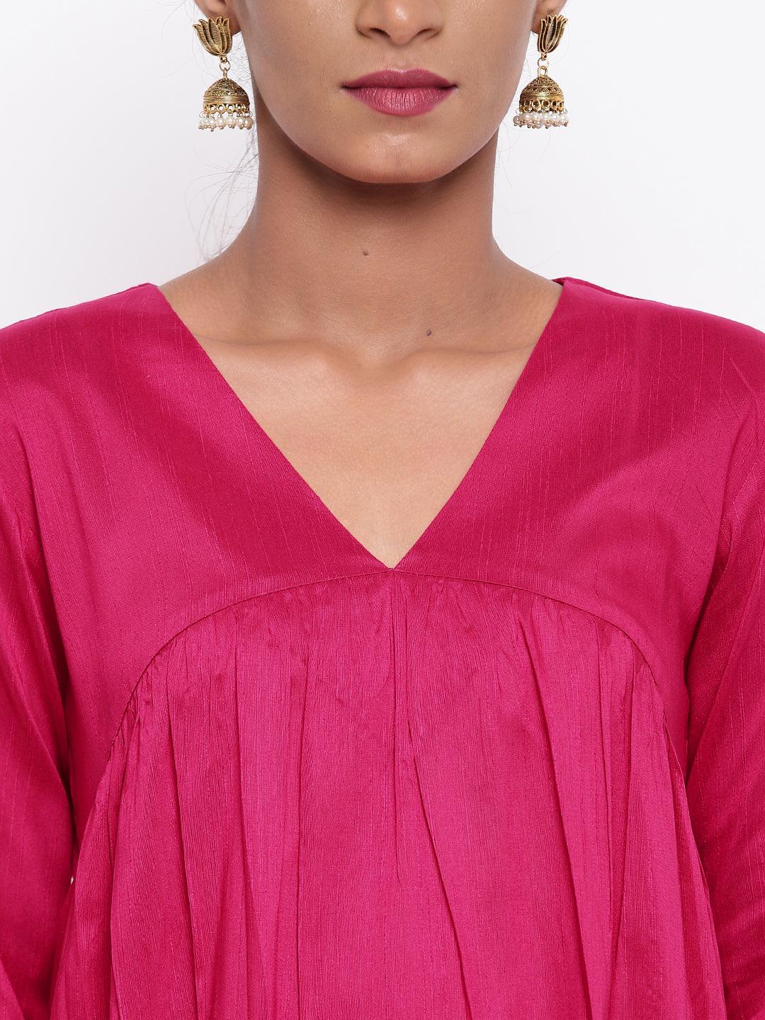 Pink Kurta Stem Foil Pant - trueBrowns