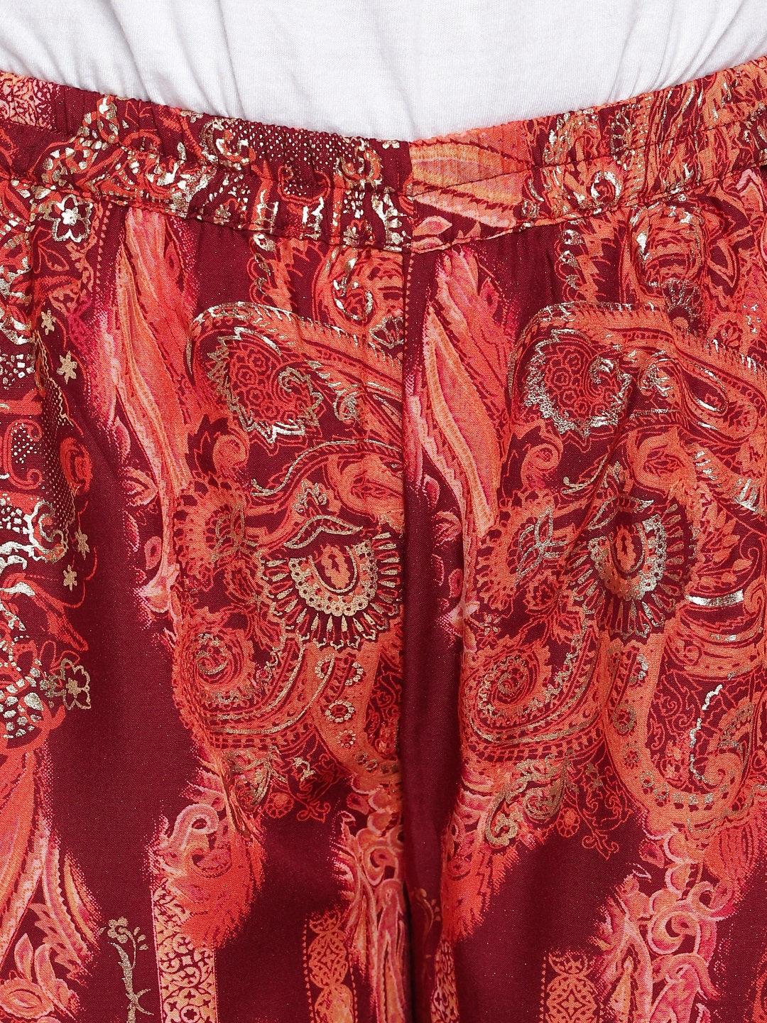 Orange Kurta Foil Pant - trueBrowns