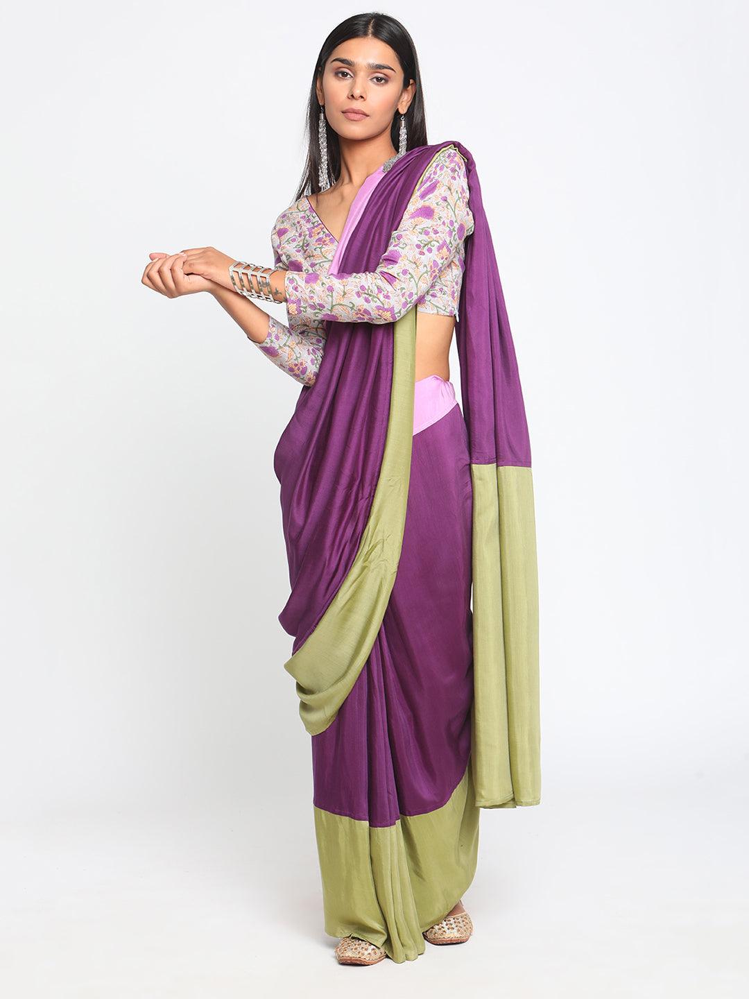 Silk Ready Pleated Saree - trueBrowns