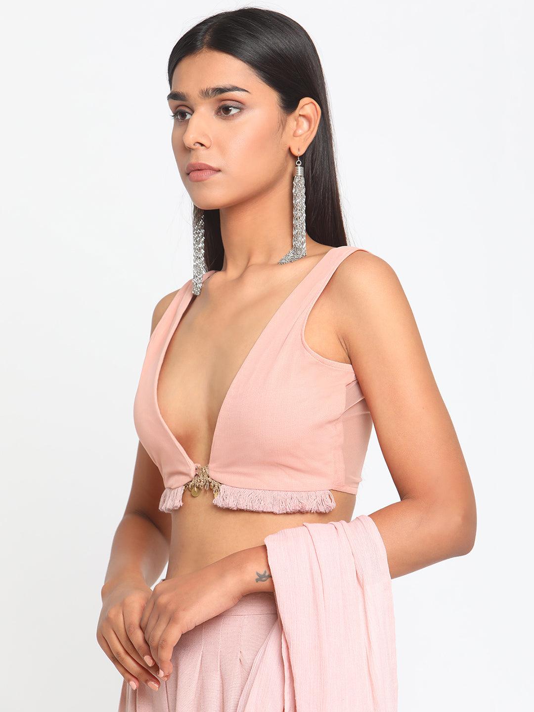 Rose Pink Net Blouse - trueBrowns