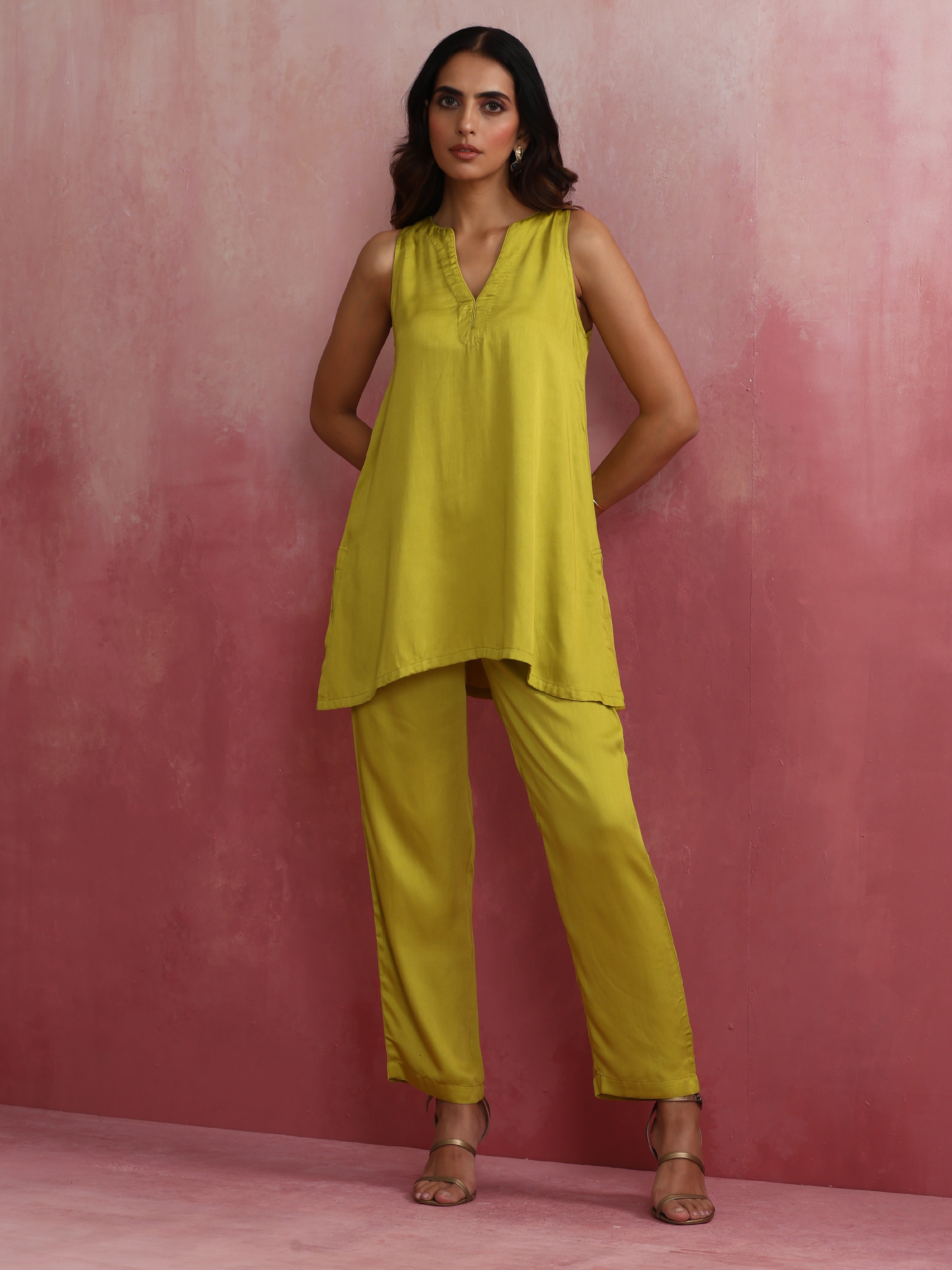 trueBrowns Lime Green Short Co-ord set