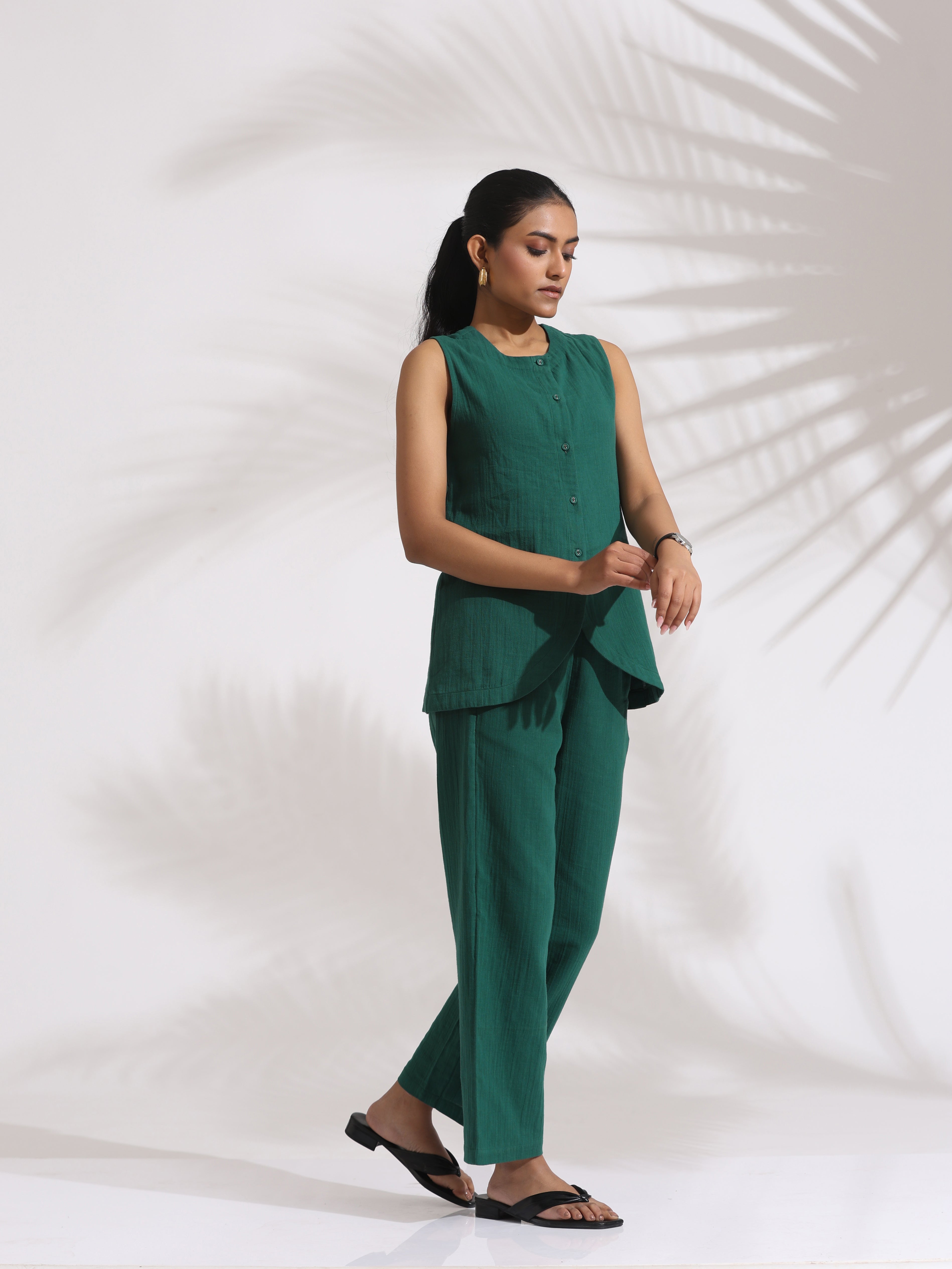 trueBrowns Green Cotton Co-ord Set