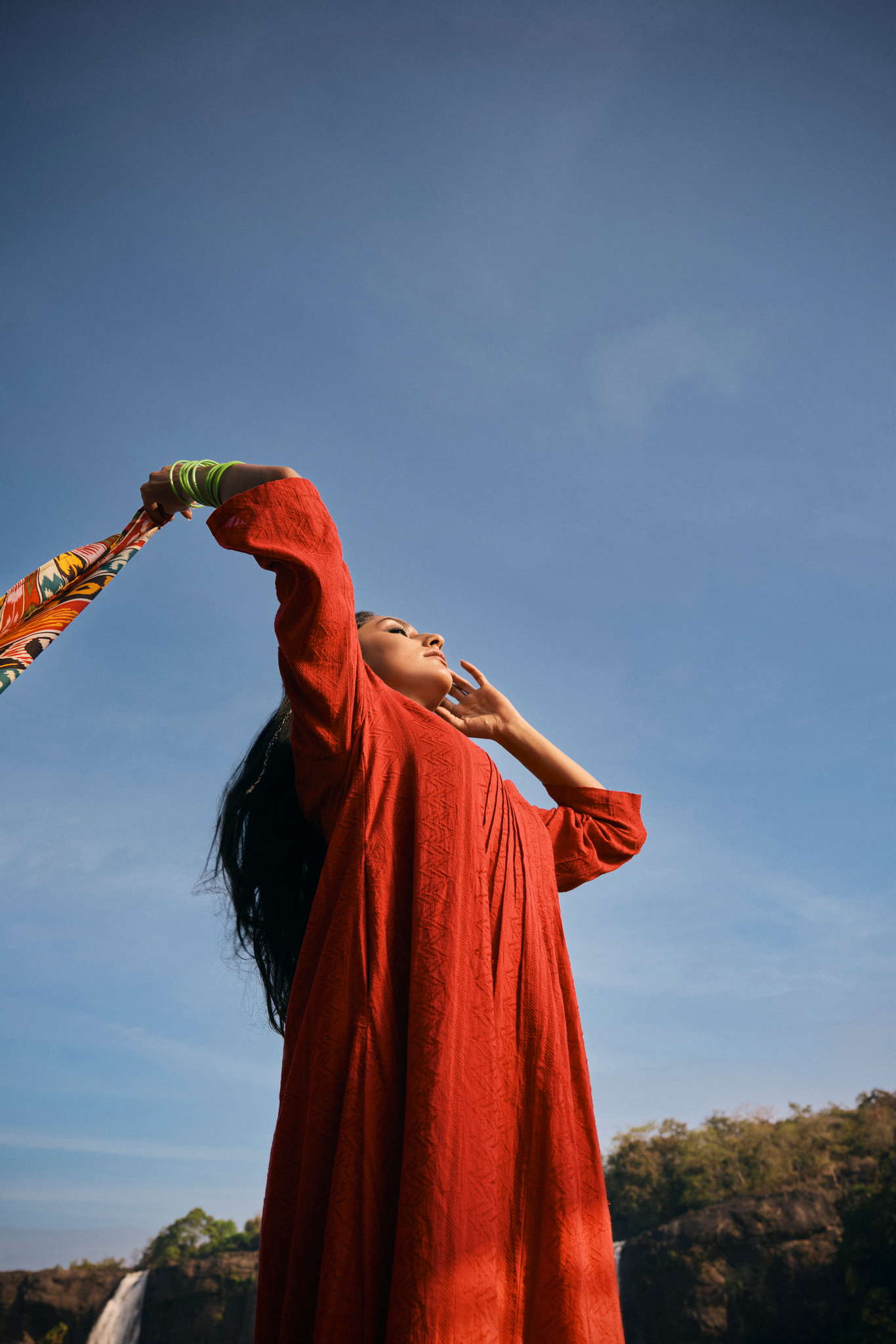 trueBrowns Carrot Cotton Dobby Kurta Pant Set