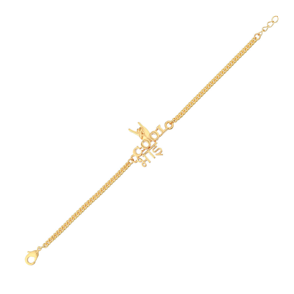 trueBrowns Gold Tone Cool Bhai Bracelet Style Rakhi