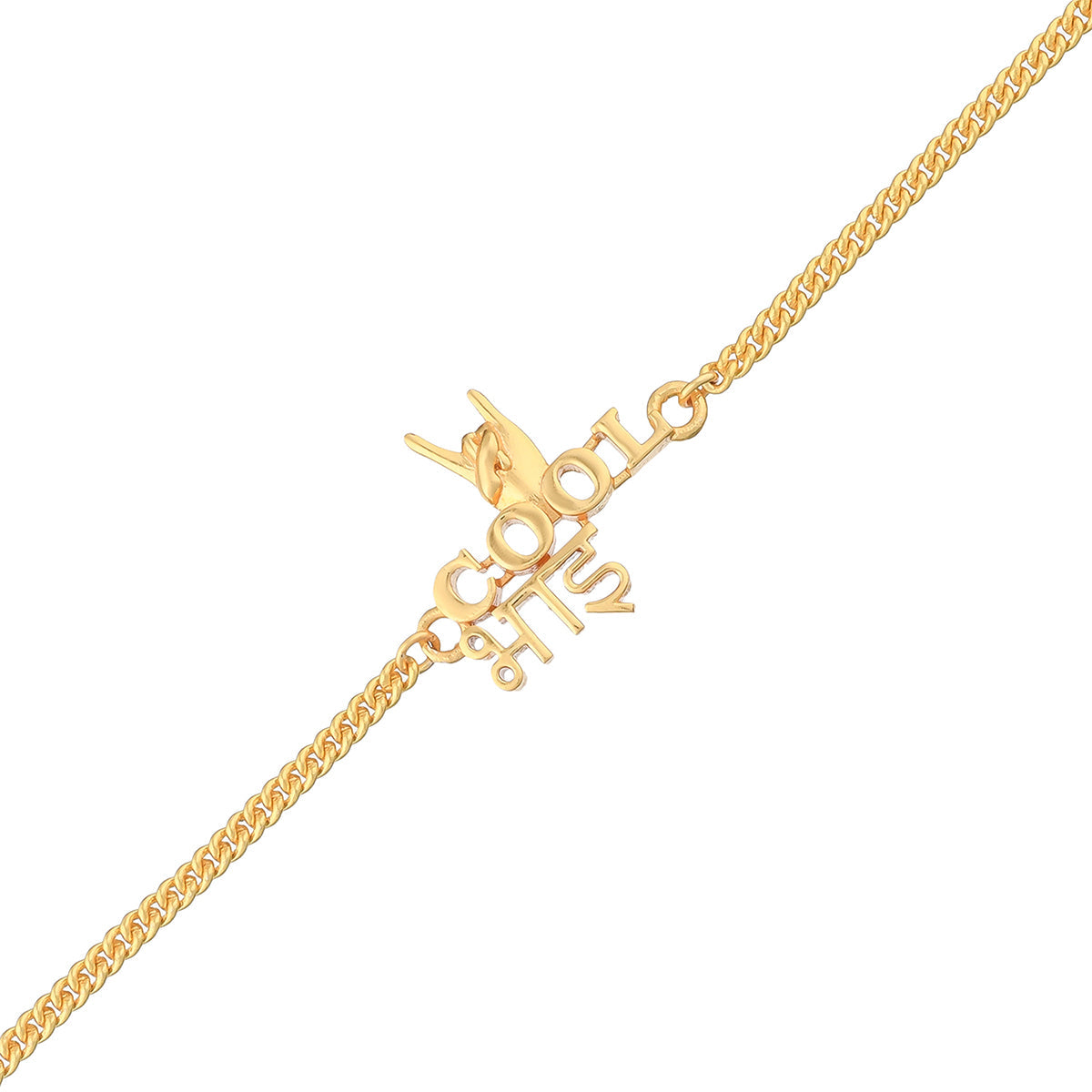 trueBrowns Gold Tone Cool Bhai Bracelet Style Rakhi