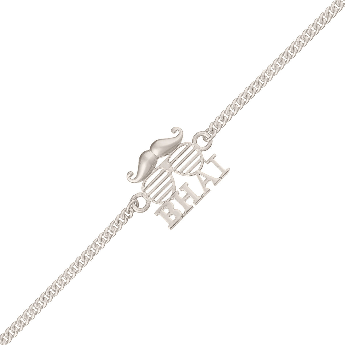 trueBrowns Exclusive Silver Plated BHAI Bracelet Style Rakhi