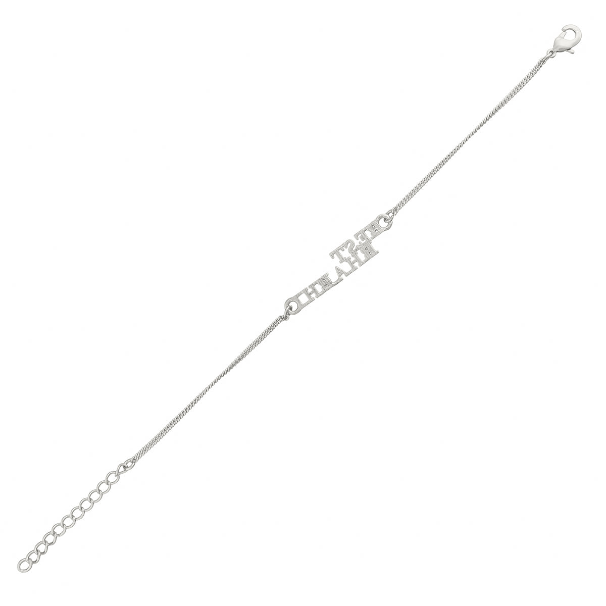 trueBrowns Silver Tone Best Bhabhi Rakhi