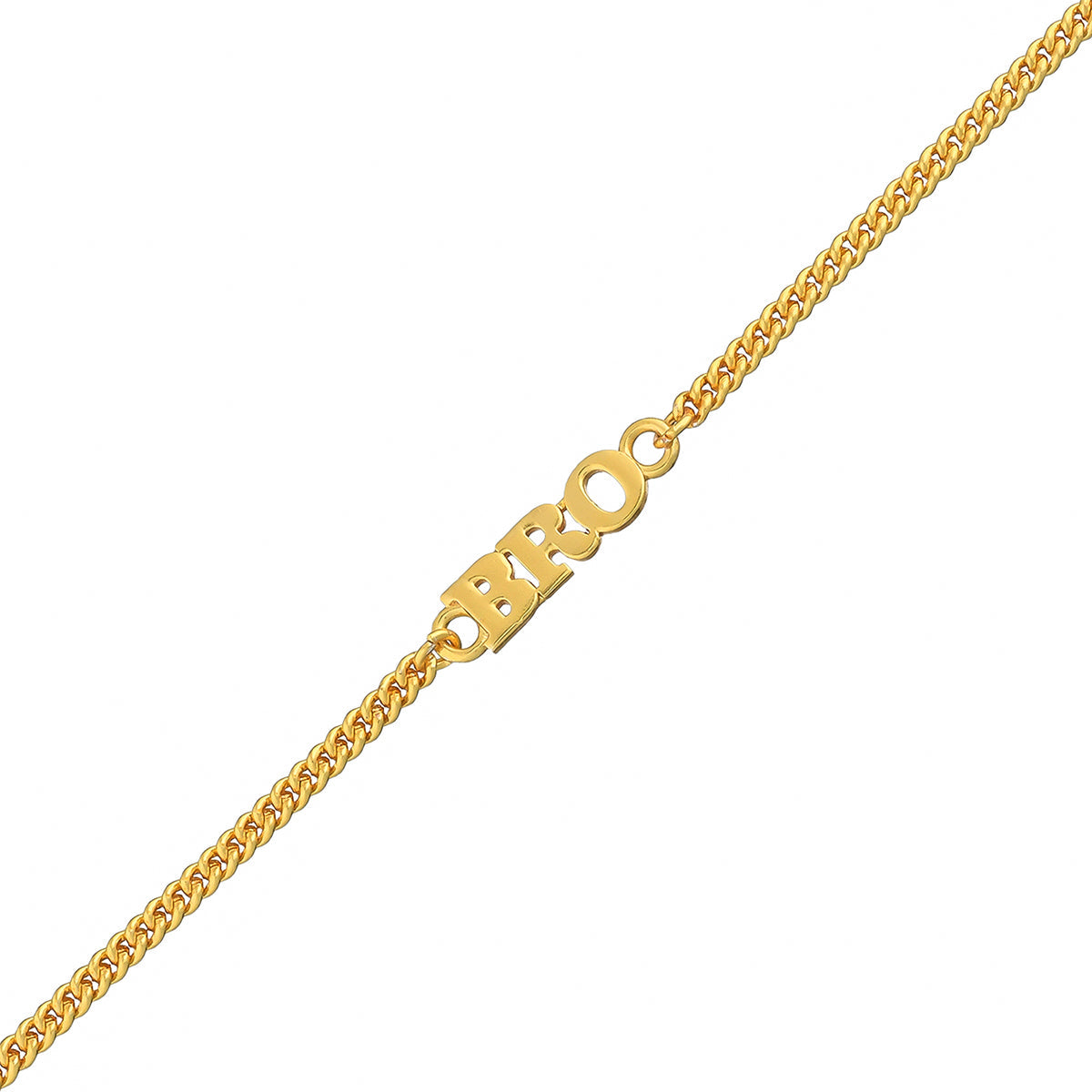 trueBrowns Gold Tone Fashionable BRO Rakhi