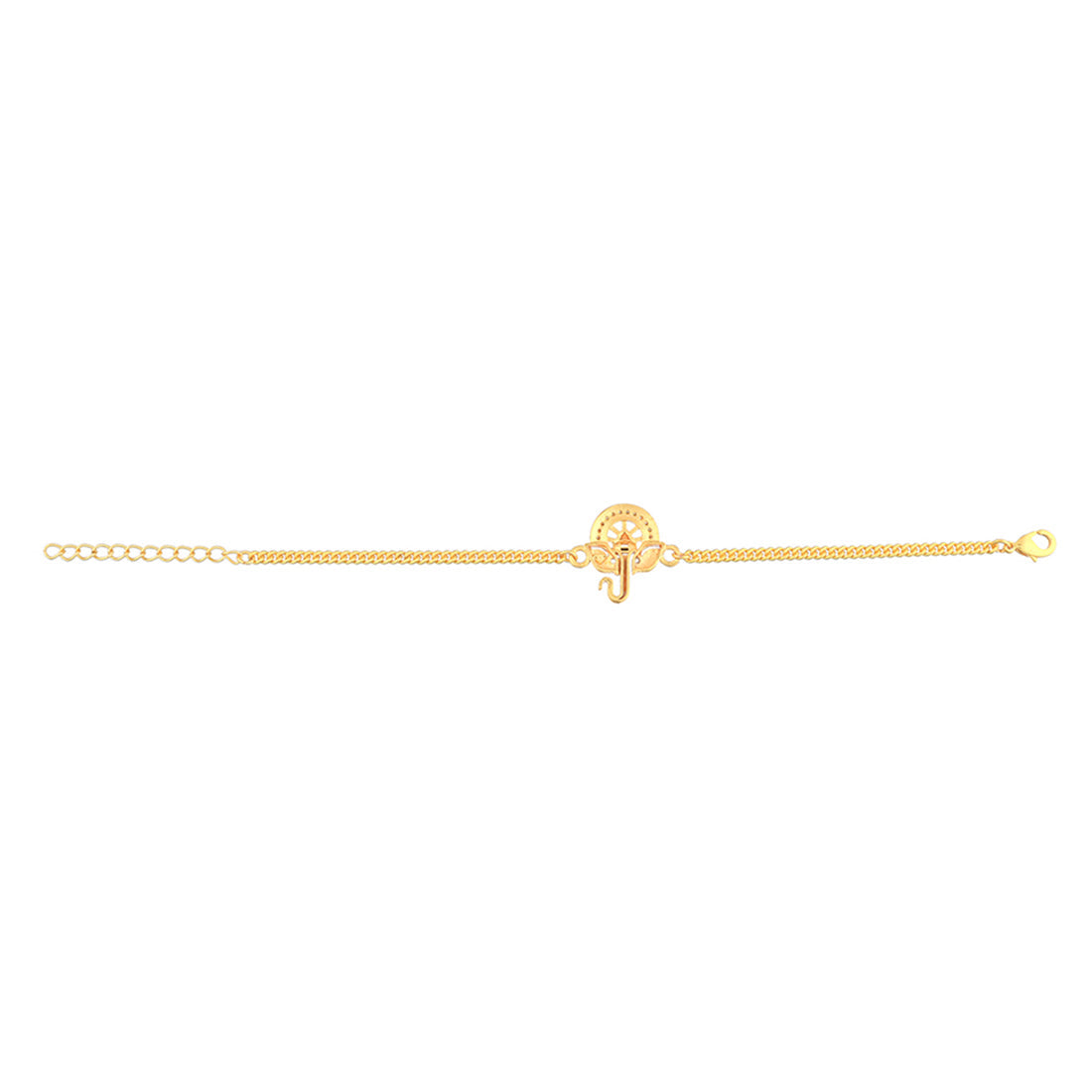 trueBrowns Gold Tone Ganesha Bracelet Style Rakhi