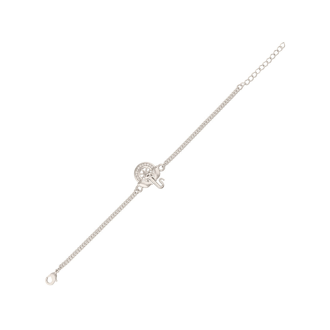 trueBrowns Silver Tone Ganesha Bracelet Rakhi