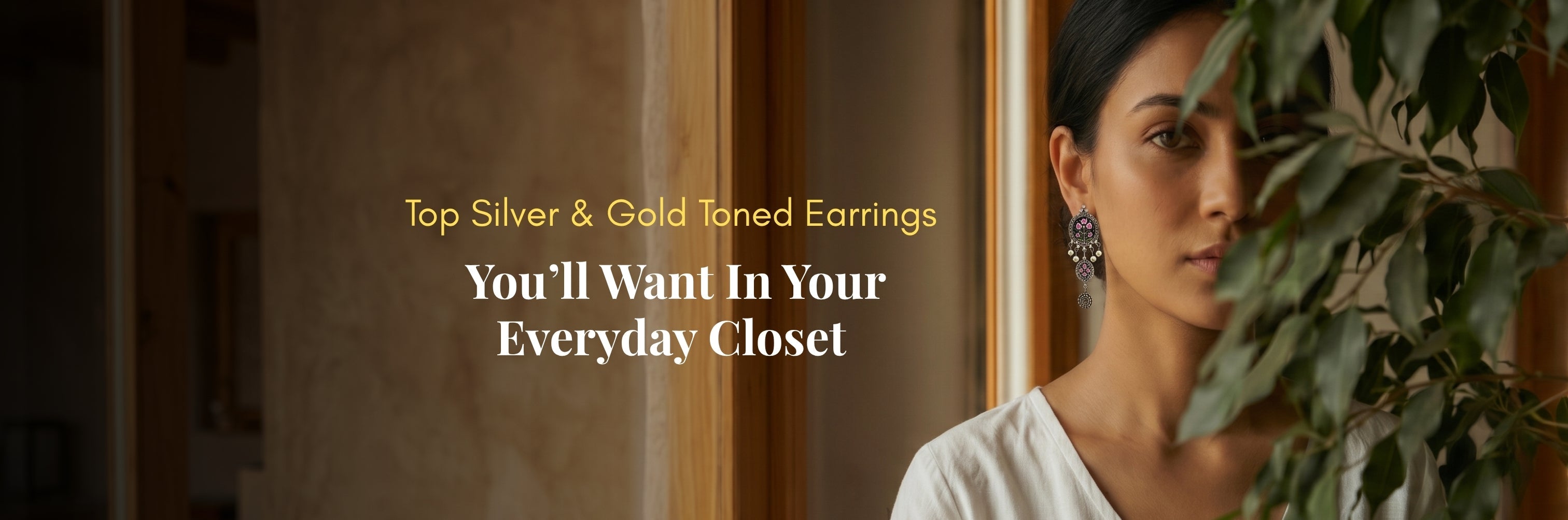 Silver & gold toned earrings for everyday wear