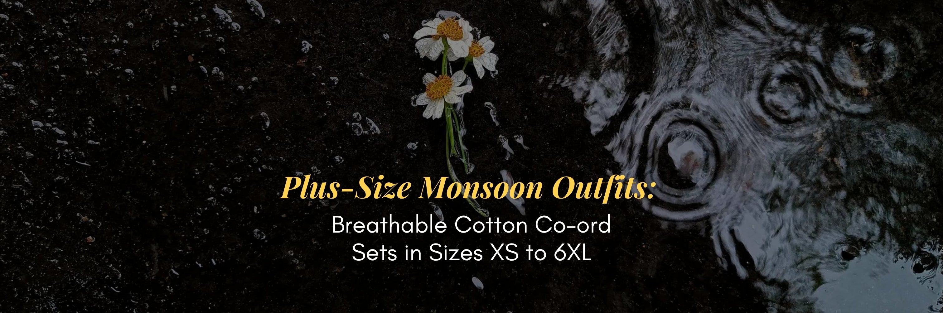Cotton co-ord sets for plus-size women for monsoon rainy season