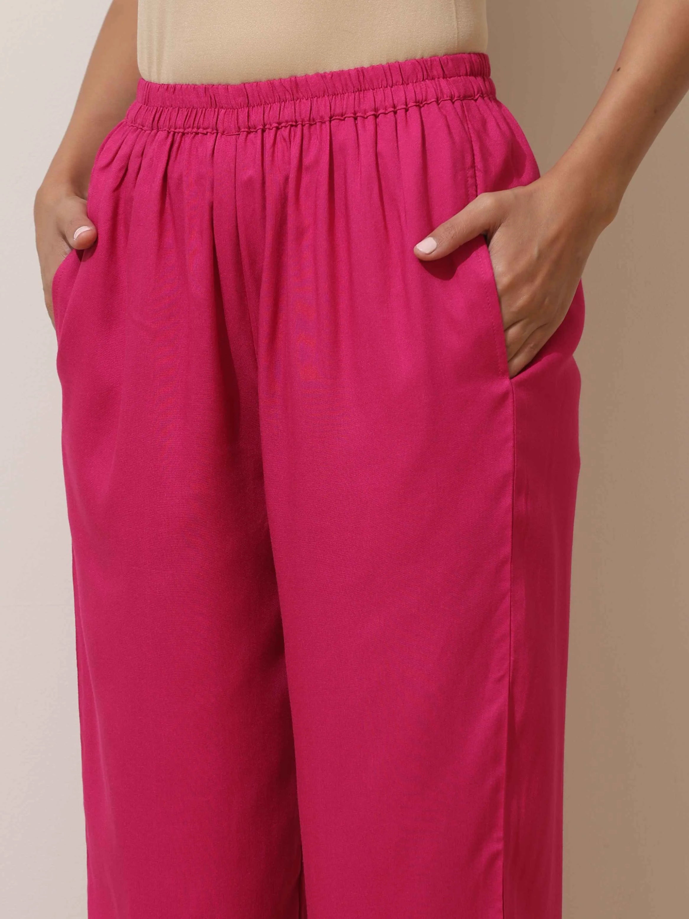 trueBrowns Pink Viscose Co-ord Set