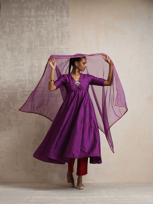Black Gold Cotton Overlap Yoke Kurta Set