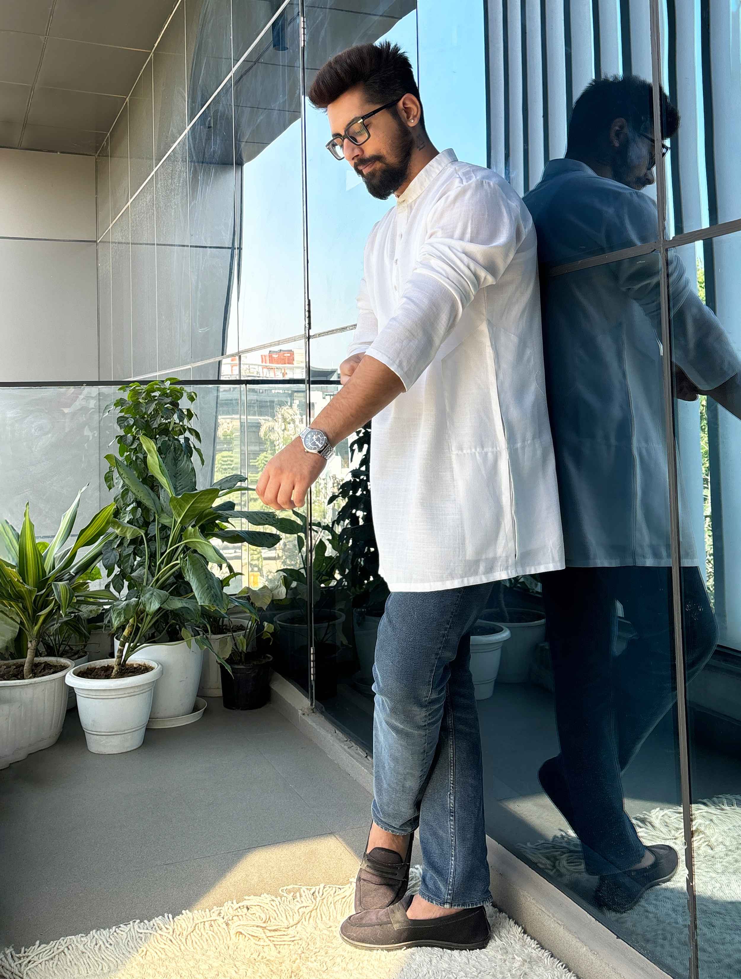 trueBrowns White Unisex Freesize Kurta