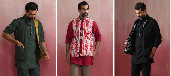 Deep Sea Gold Cotton Relaxed High-Low Kurta Set