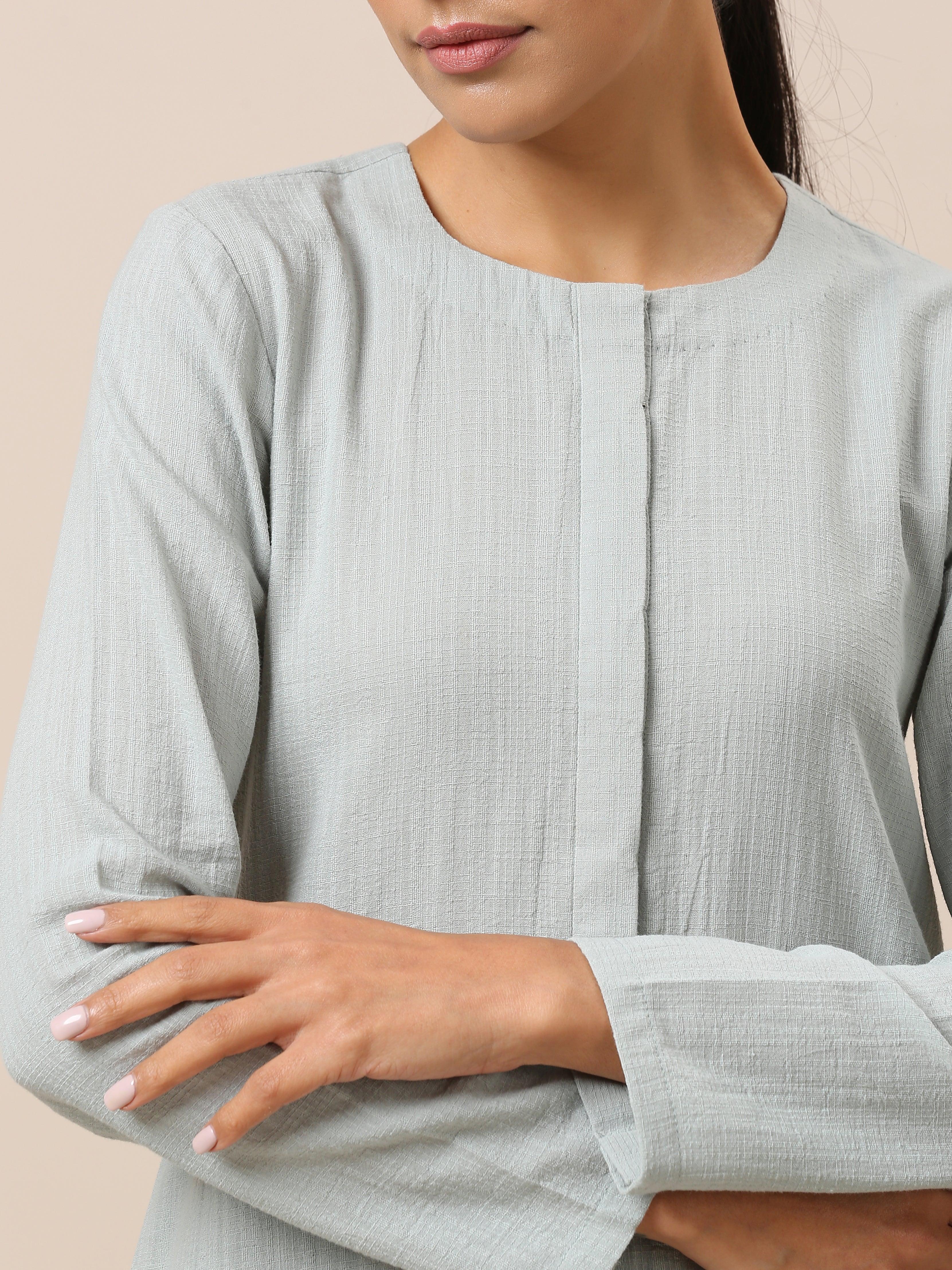 Cotton Pastel Blue Short Co-Ord Set - trueBrowns