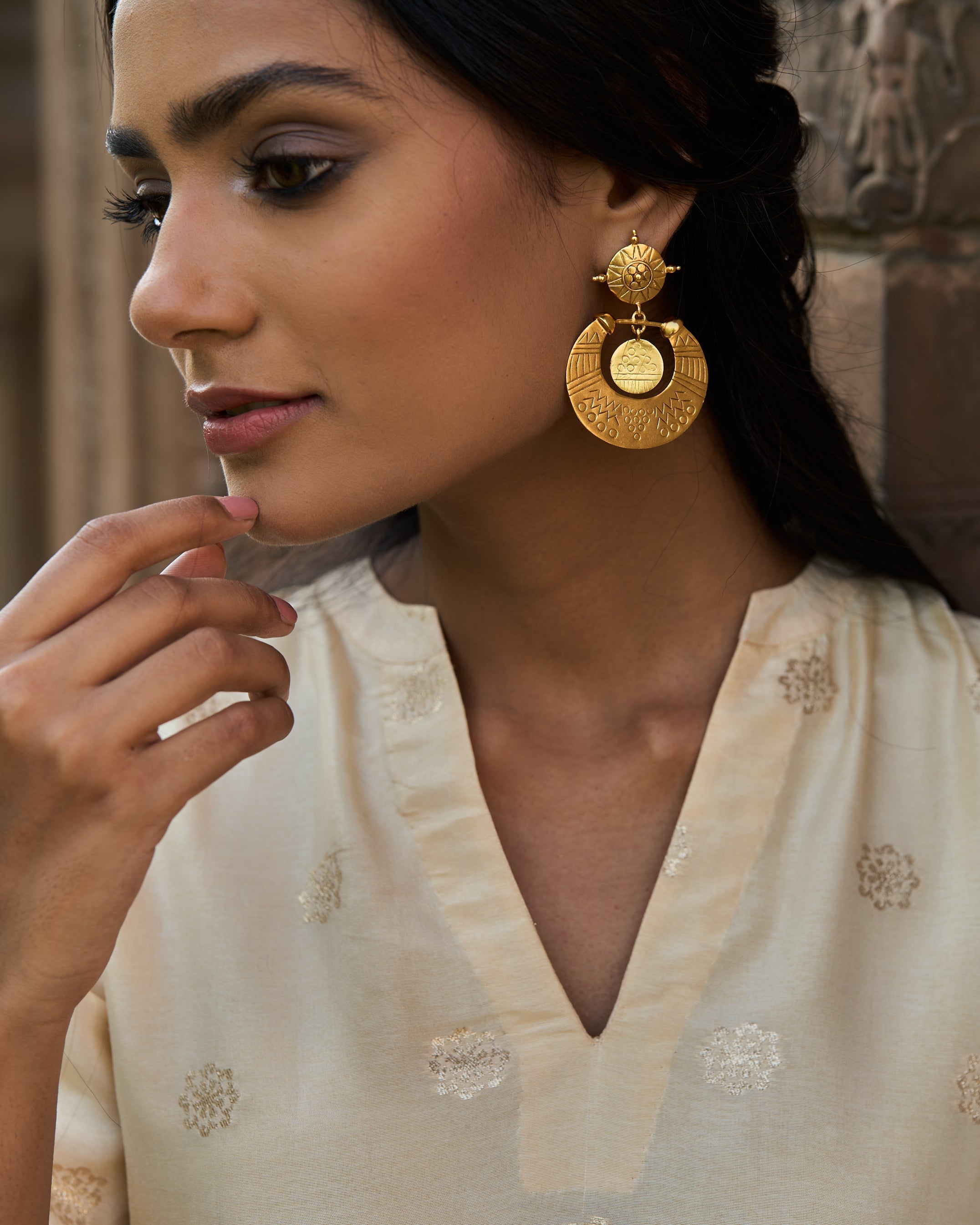 Fancy Gold Plated Bali Jumki & Earings For Girls & Women's / Traditional  Fashion Earrings(Bellimoda Jhumka)