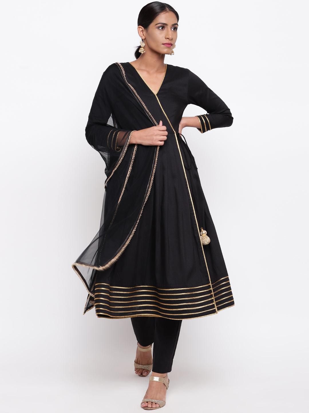 Black Lace Angrakha Set - trueBrowns