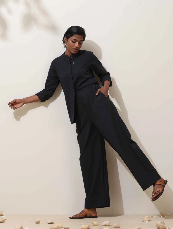 trueBrowns Black Cotton Co-Ord Set