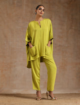 Lime Modal Boxy Fit High-Low Co-Ord Set