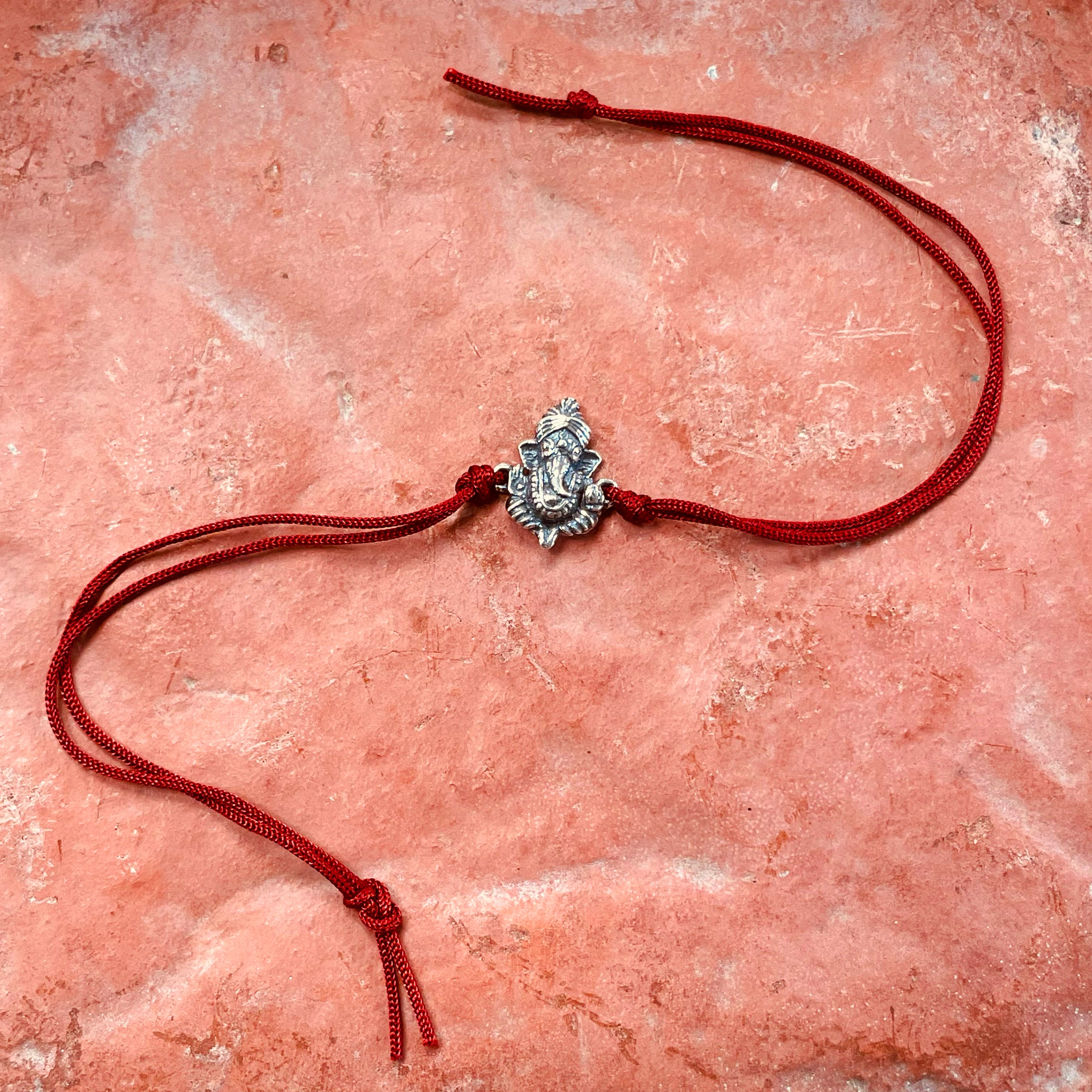 trueBrowns 925 Sterling Silver Lord Ganesh Idol Thread Rakhi