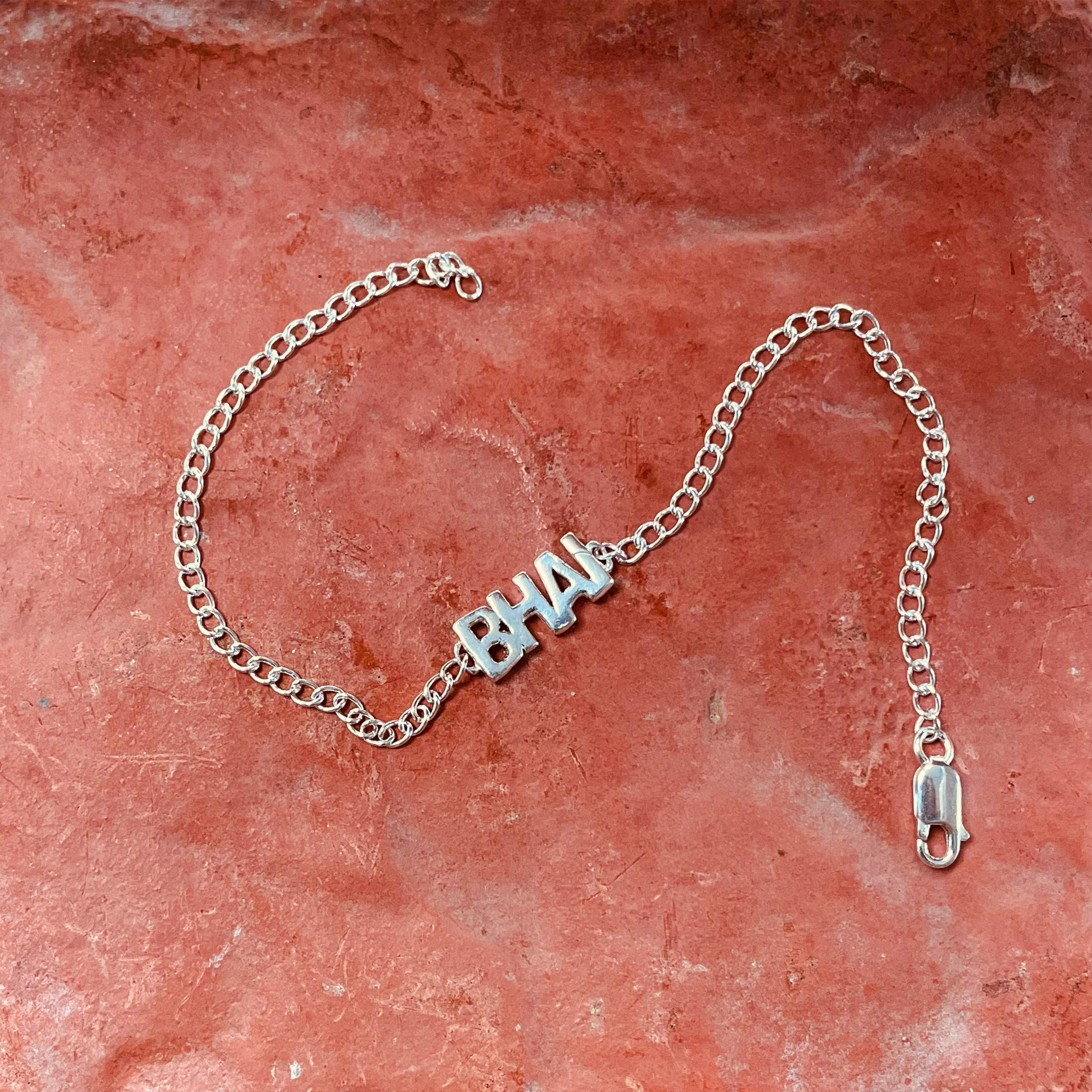 trueBrowns 925 Sterling Silver Bhai Silver Chain Rakhi