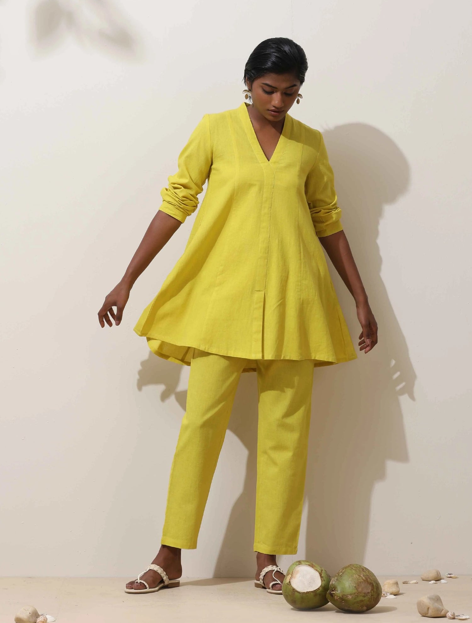 trueBrowns Lime Cotton Co-Ord Set