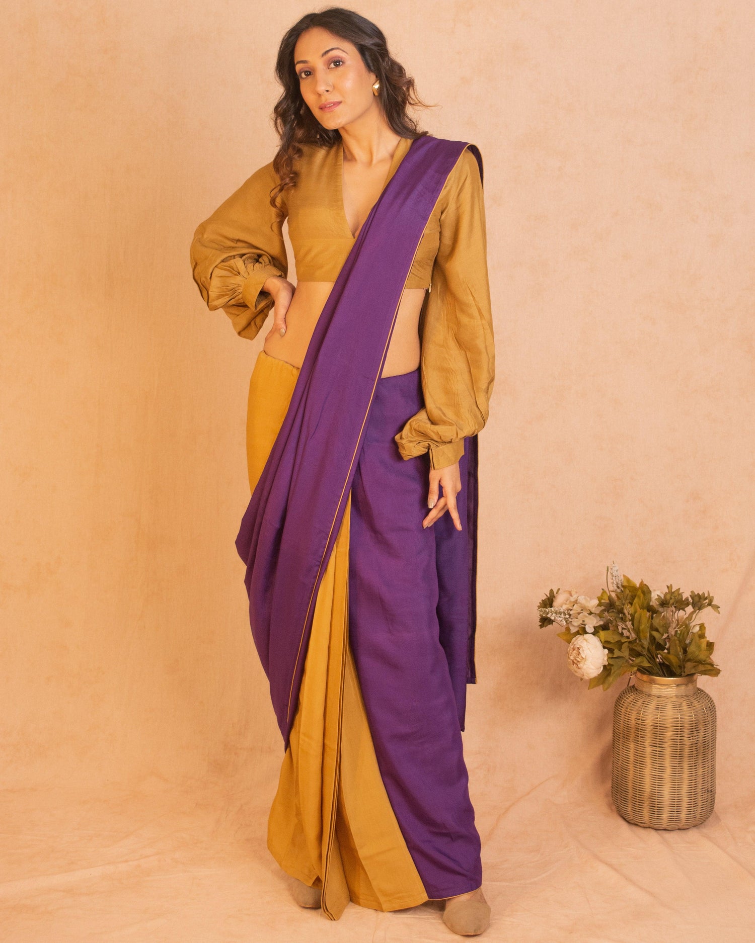 Silk Ready Pleated Saree - trueBrowns