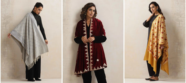 Spectrum Blue Gold Cotton Angrakha Kurta Set