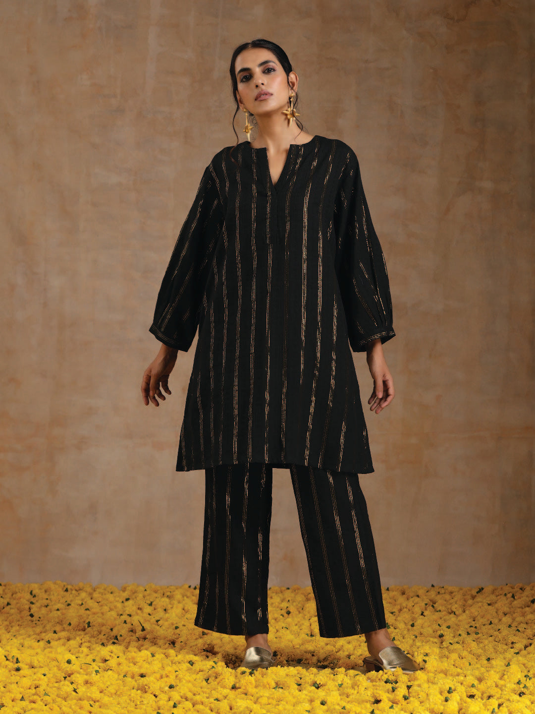 Indolady Black & White Co-ord Set – Premium Rayon Comfort main image 0
