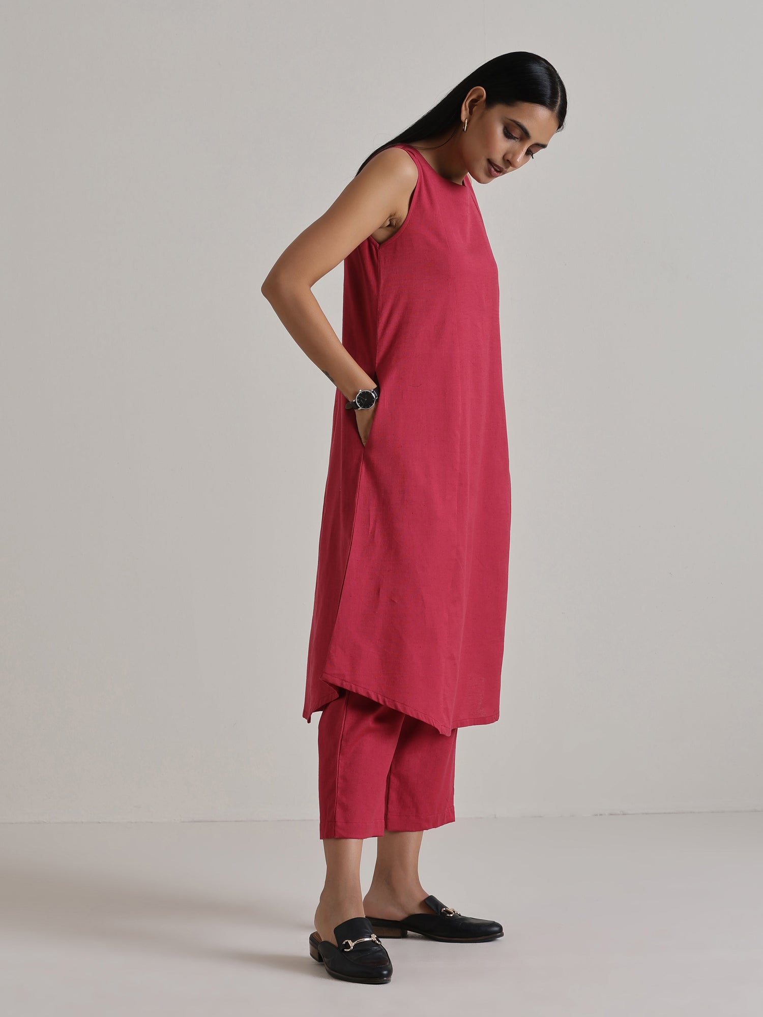 Honey Red Panelled Co-ord Set