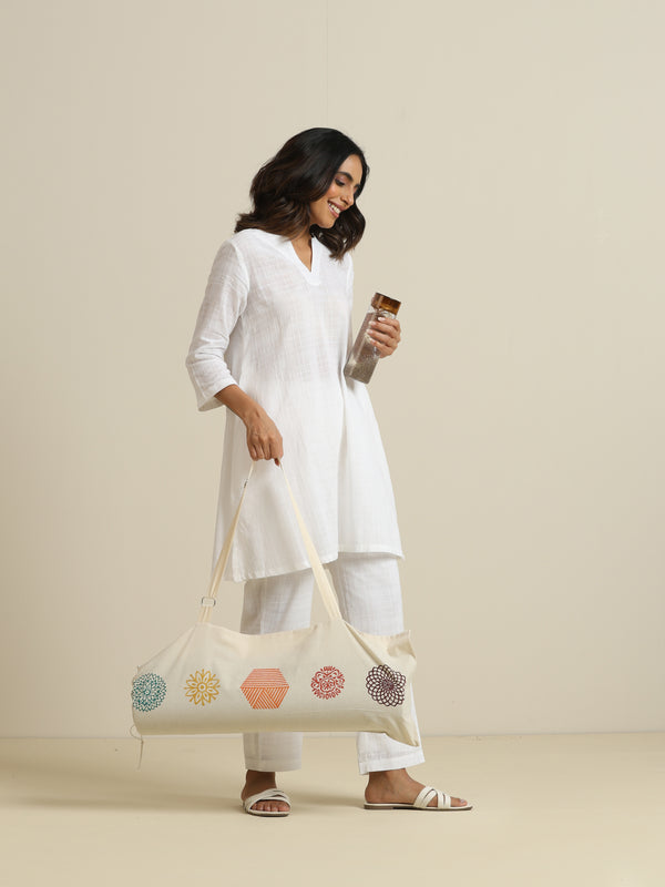 trueBrowns Off-White Yoga Bag
