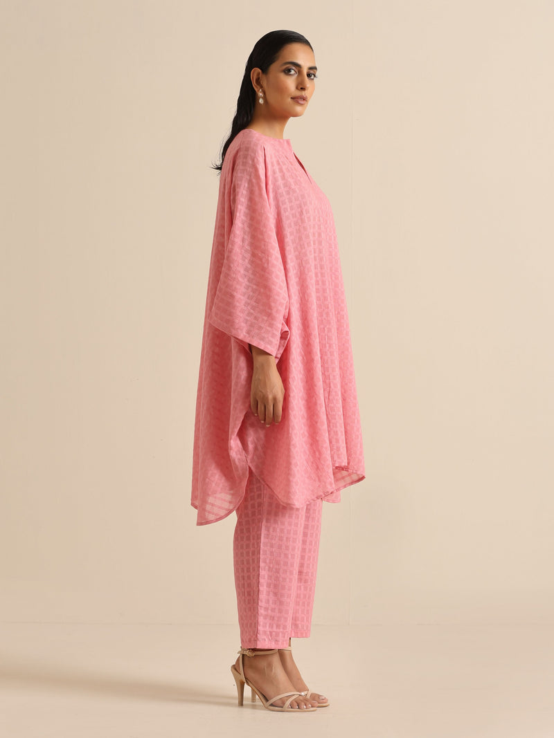 Light Pink Dobby Oversized Co-Ord Set