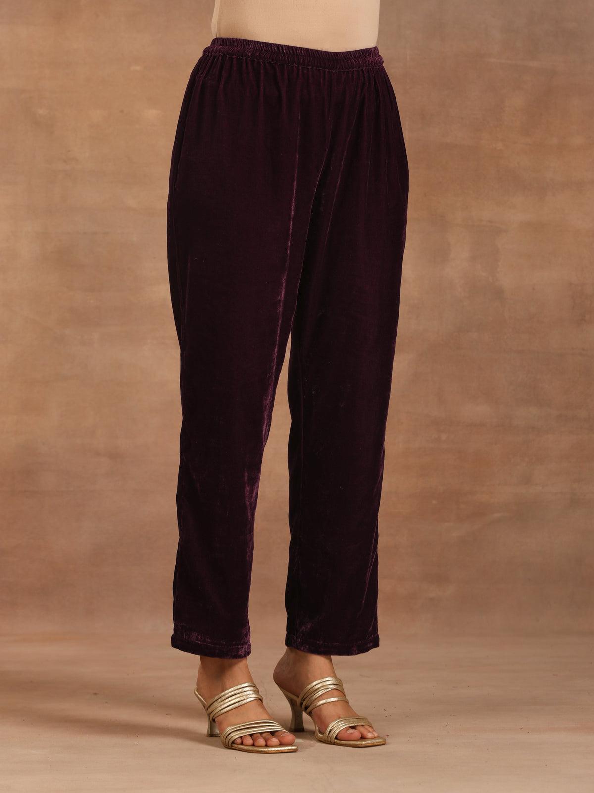 trueBrowns Wine Velvet Pant