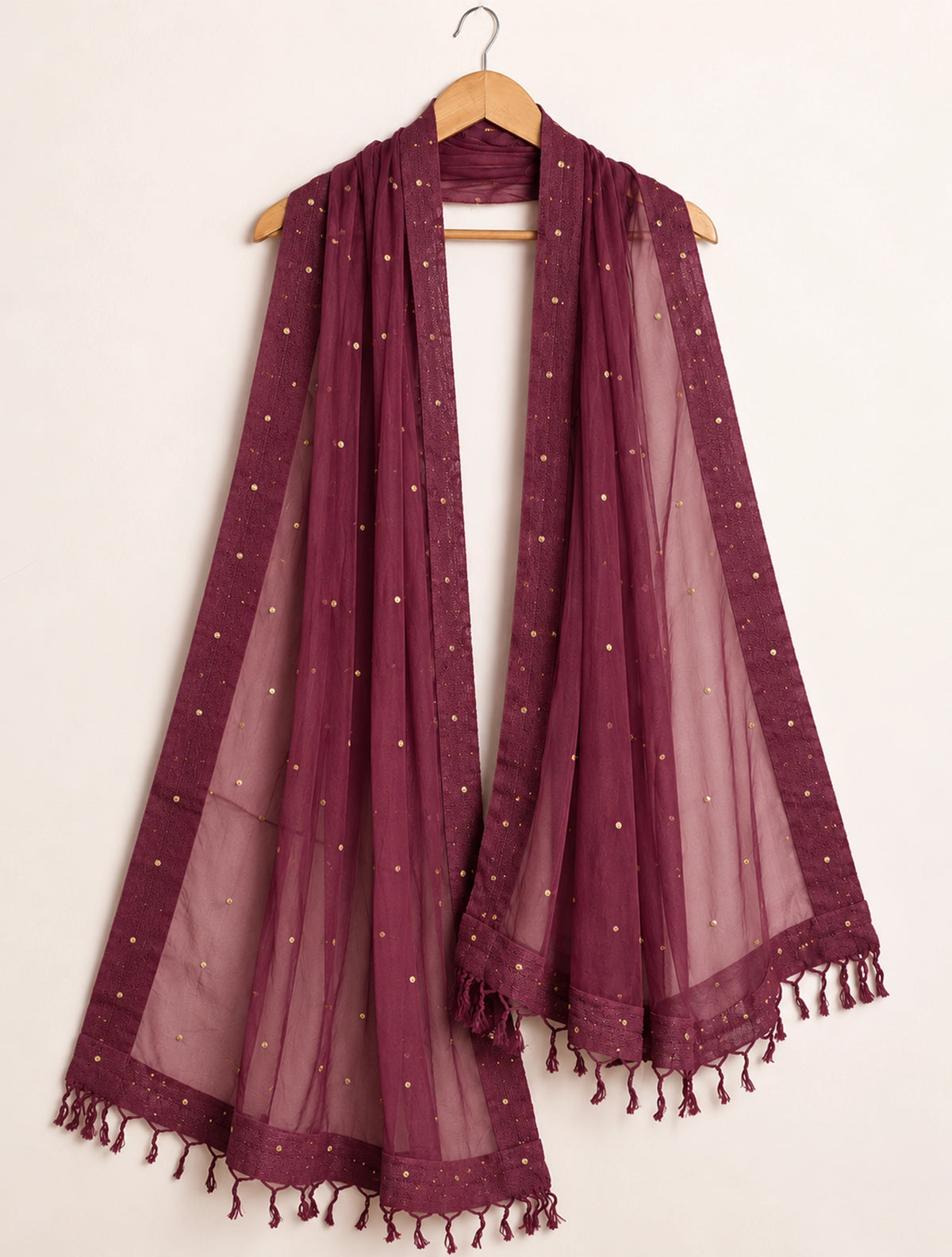 trueBrowns Cola Organza Dupatta