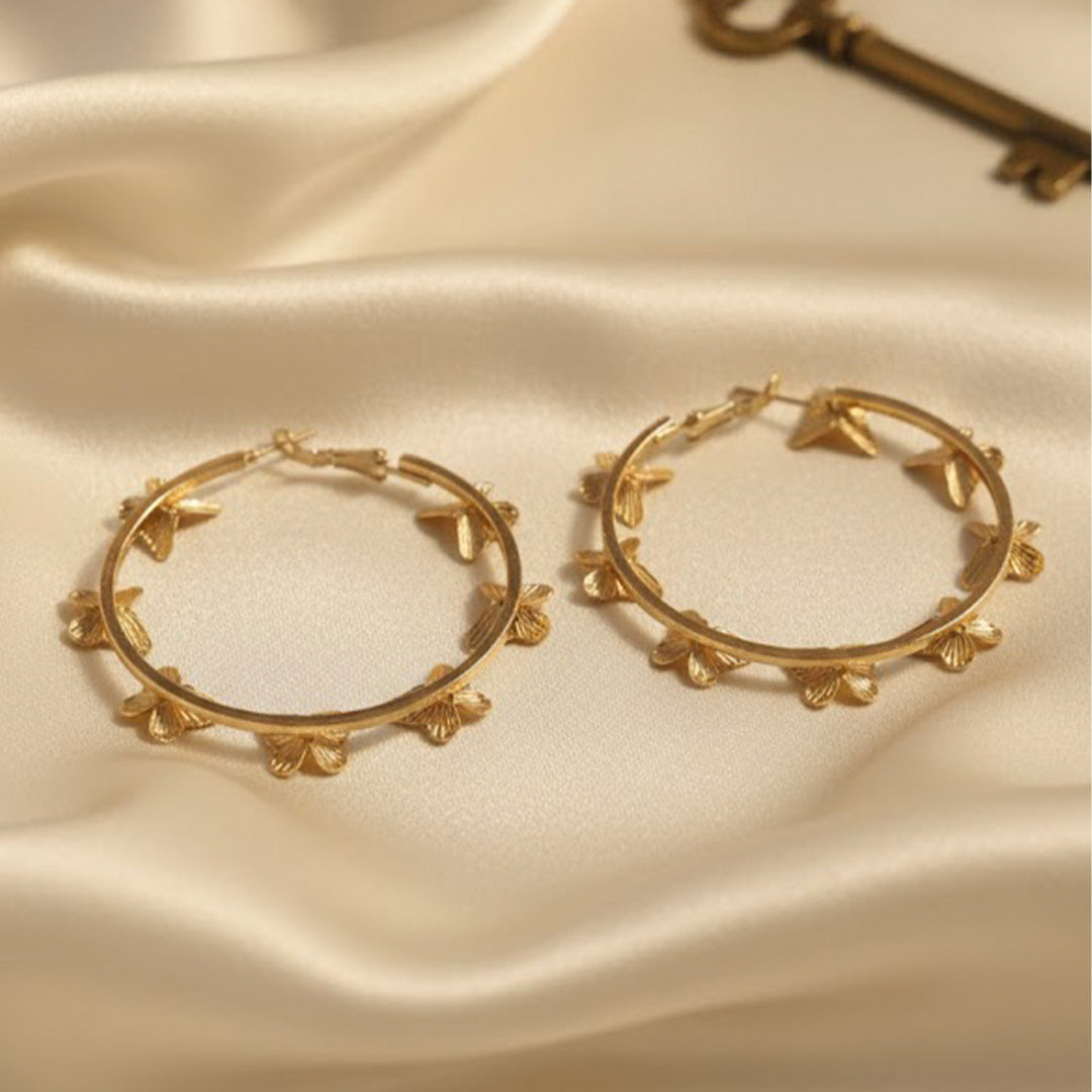 trueBrowns Butterfly Hoop Earrings
