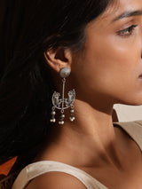 Silver-Plated Swing Chandbalis Earrings