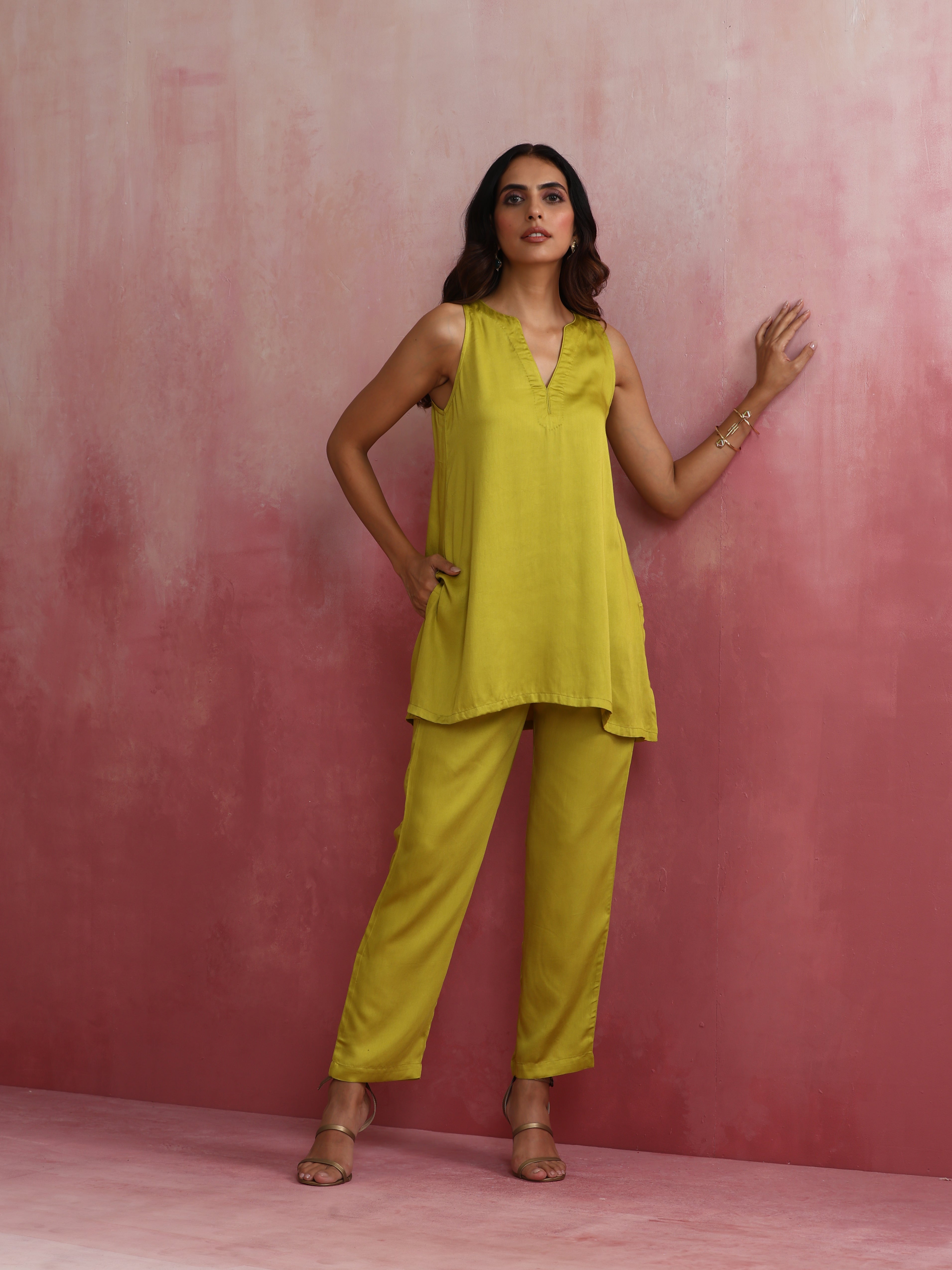trueBrowns Lime Green Short Co-ord set