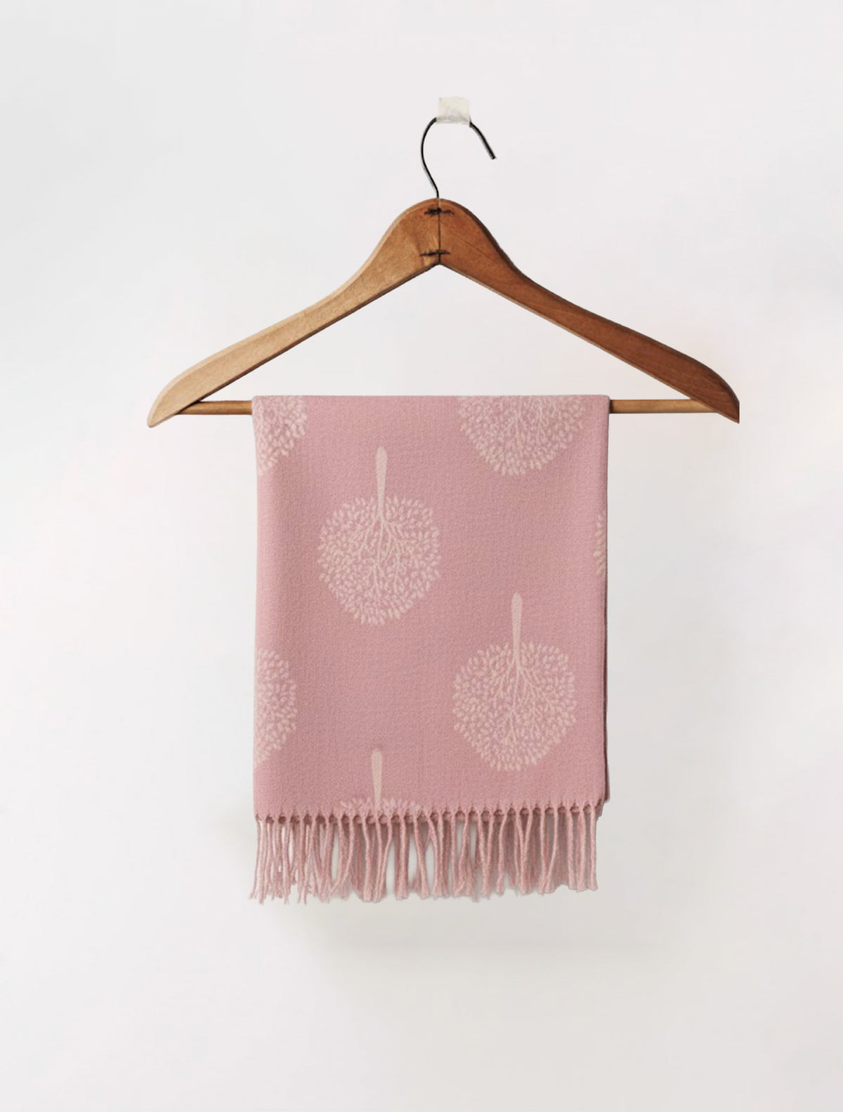 trueBrowns Pink Woollen Weave Floral Stole