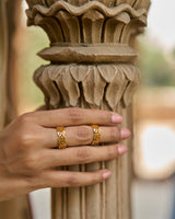 trueBrowns 22K Gold-Plated Bel Rings