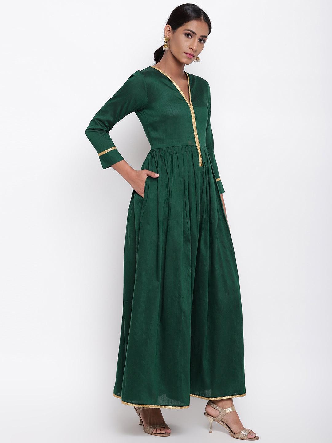 Green Gold Lace Dress - trueBrowns