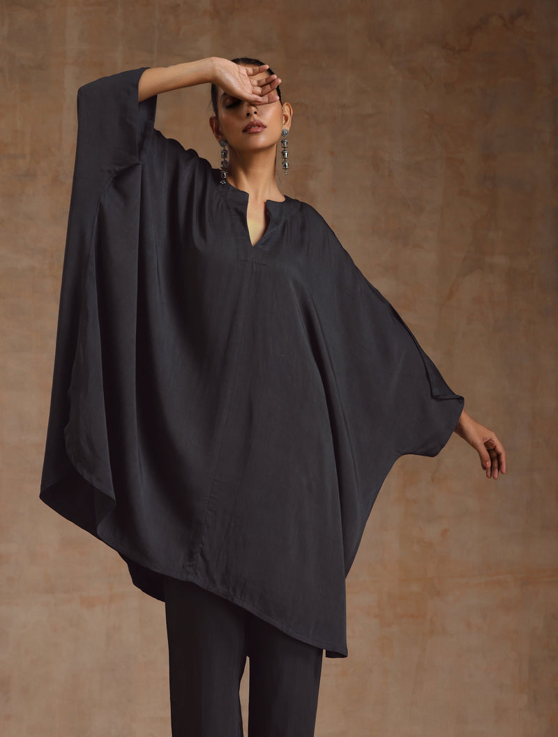 Grey Modal Oversized Round Co-Ord Set