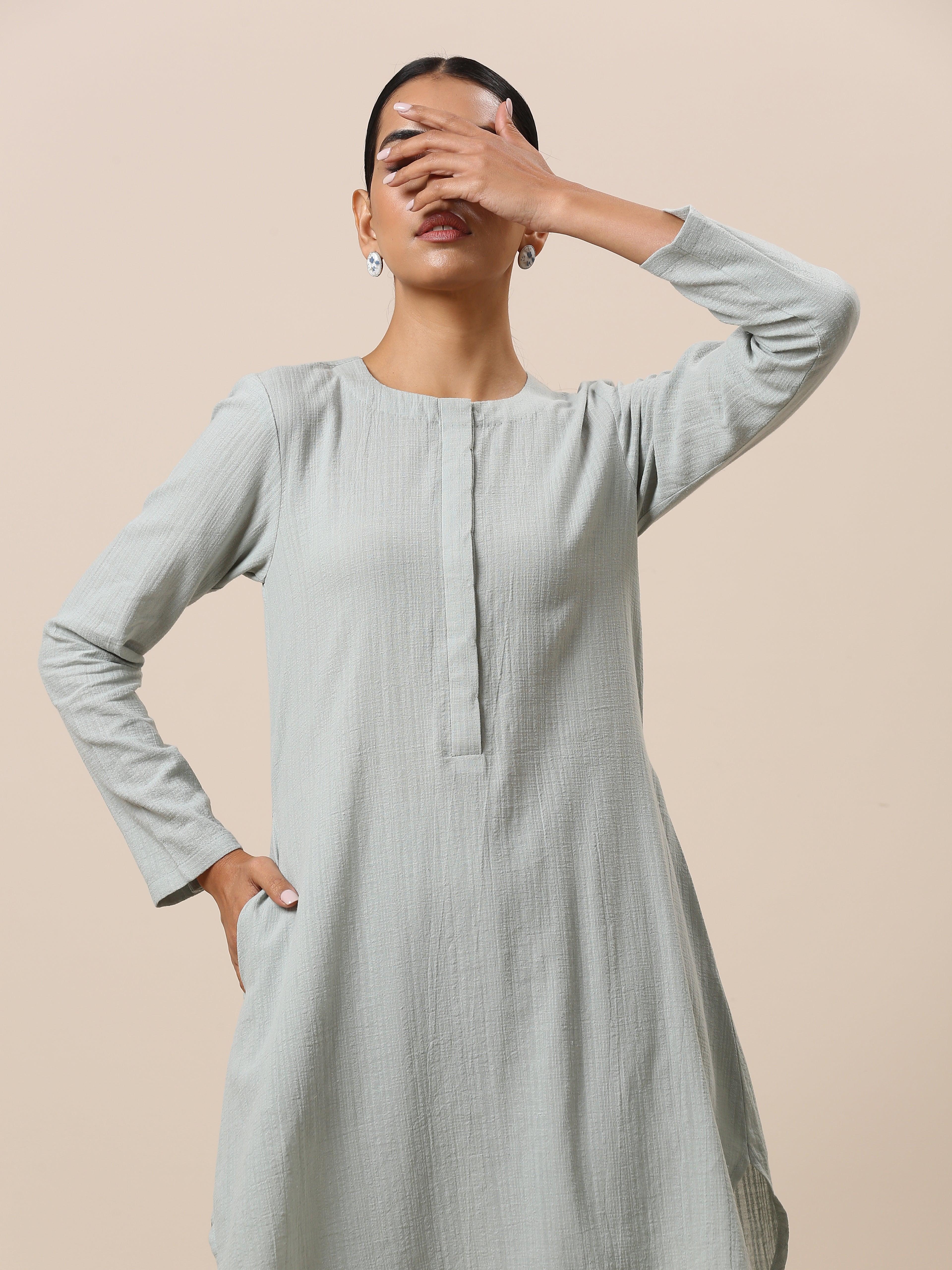 Cotton Pastel Blue Short Co-Ord Set - trueBrowns