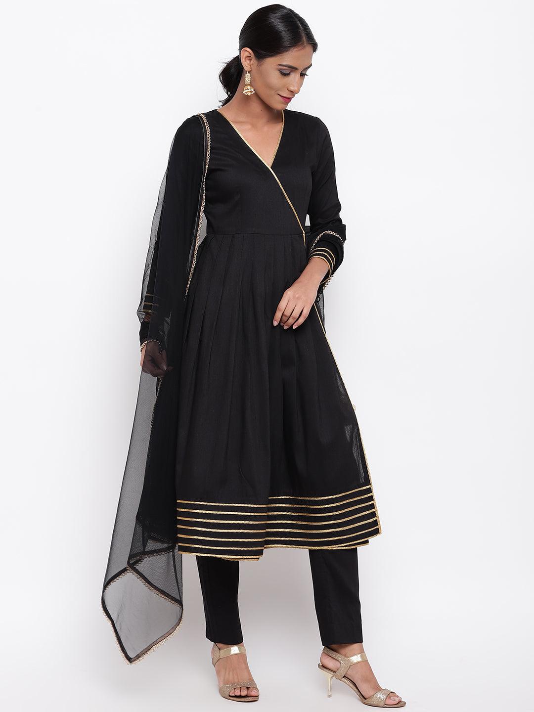 Black Lace Angrakha Set - trueBrowns