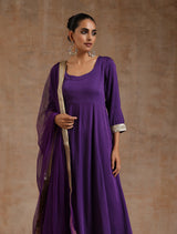 Violet Modal Anarkali Set